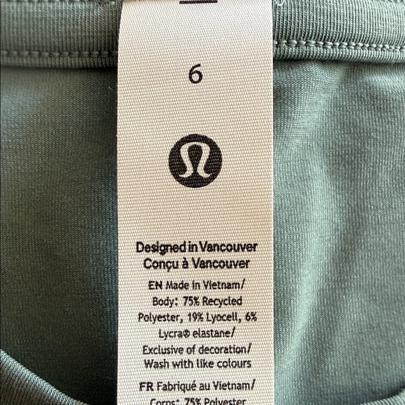NWT Lululemon Jersey Training Muscle Tank Top Long Wordmark - Picture 7 of 8